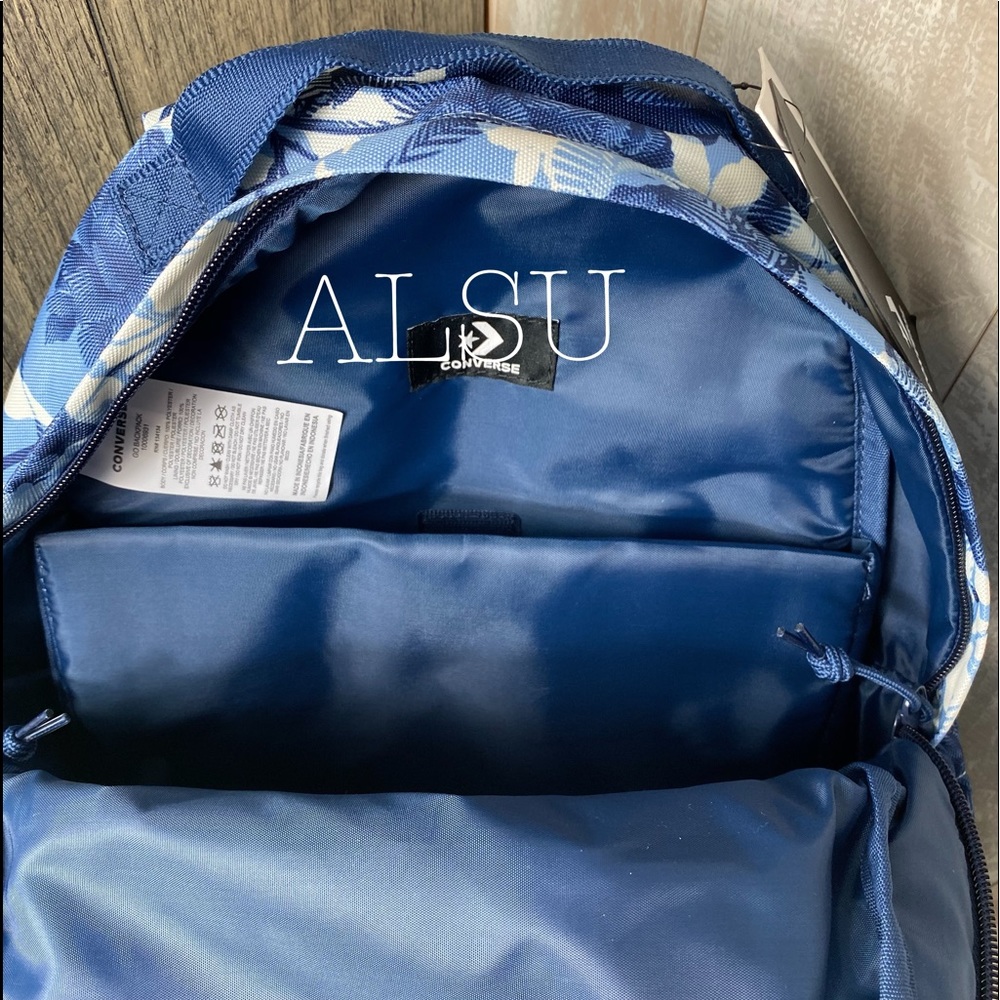 Converse Go Backpack Dolphin 🐬 Blue Flowers W - Picture 7 of 8